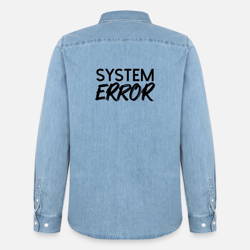 Systemfehler  - Männer Jeanshemd Organic von Stanley/Stella - verwaschenes Hellblau