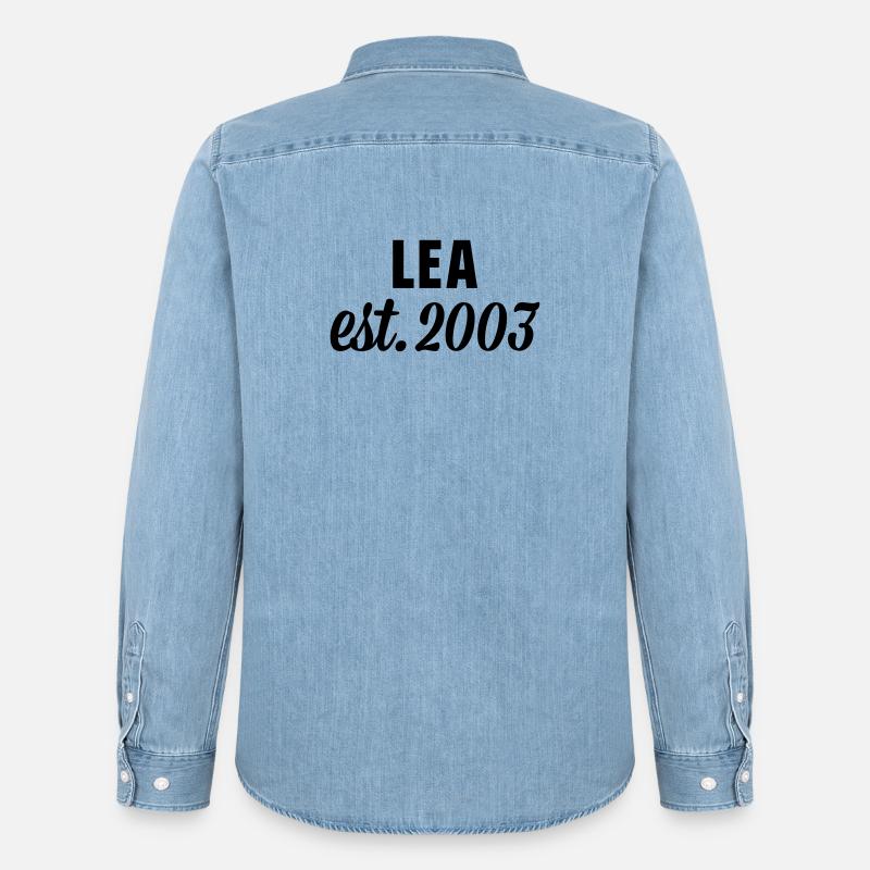Lea est 2003 - Männer Jeanshemd Organic von Stanley/Stella - verwaschenes Hellblau