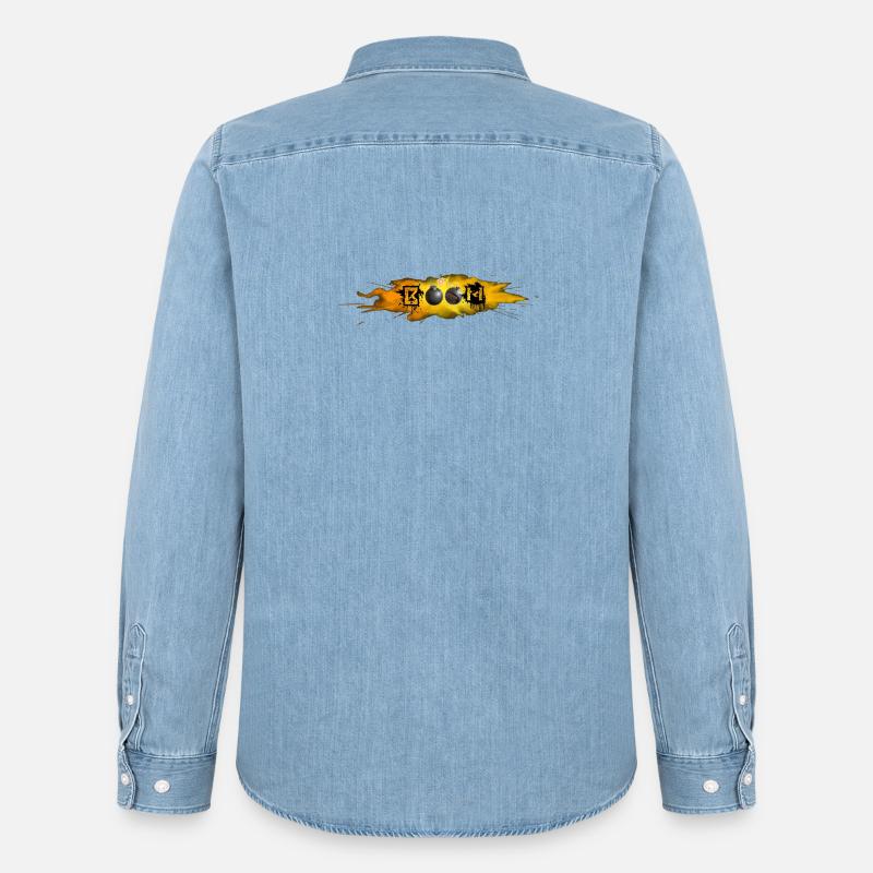 DRÖHNEN - Männer Jeanshemd Organic von Stanley/Stella - verwaschenes Hellblau