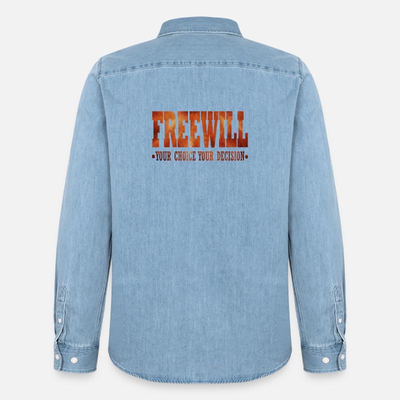 FreeWill - Men’s Organic Denim Shirt by Stanley/Stella - light wash