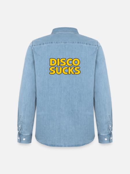 Disco Sucks - Men’s Organic Denim Shirt by Stanley/Stella - light wash