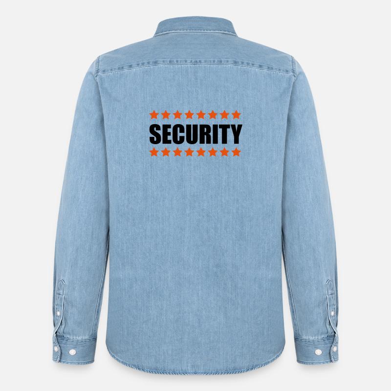 Security - Chemise en denim homme bio Stanley/Stella - bleu clair délavé