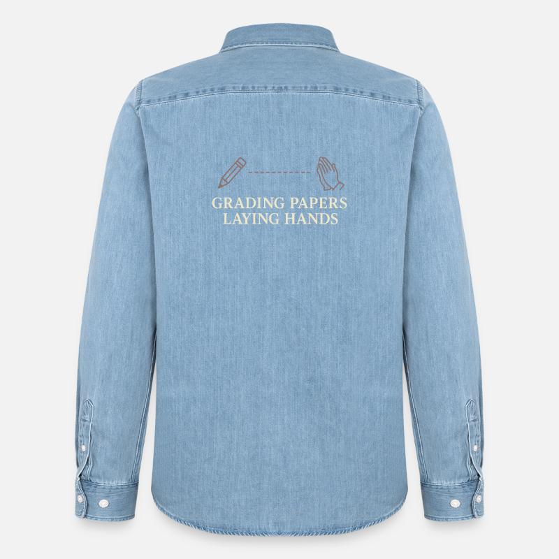 Christlicher Lehrer, Glaubensbasierter - Männer Jeanshemd Organic von Stanley/Stella - verwaschenes Hellblau