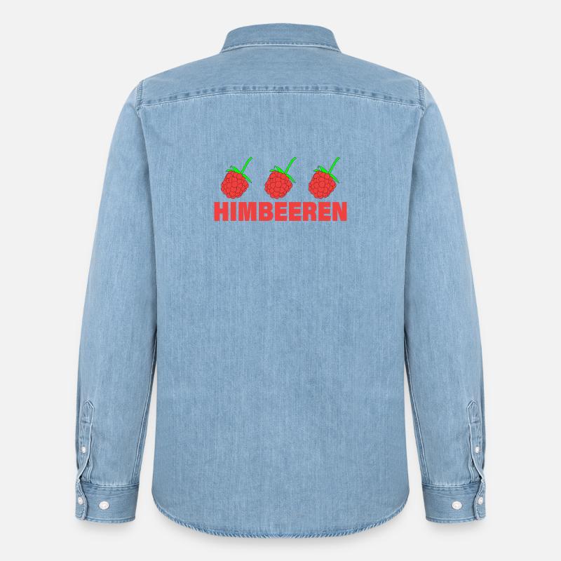 LAMPONI - Camicia in denim uomo bio di Stanley/Stella - azzurro chiaro slavato