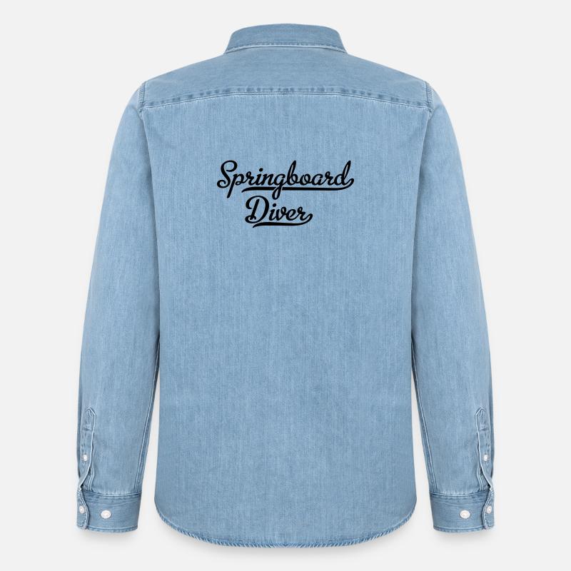 Wasserspringer - Männer Jeanshemd Organic von Stanley/Stella - verwaschenes Hellblau