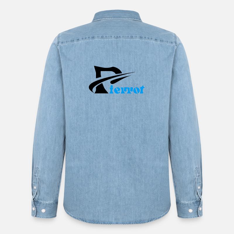 Pierrot - Männer Jeanshemd Organic von Stanley/Stella - verwaschenes Hellblau