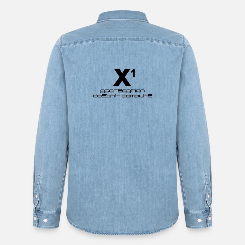 X hoch eins – aggregation doesn't compute - Männer Jeanshemd Organic von Stanley/Stella - verwaschenes Hellblau