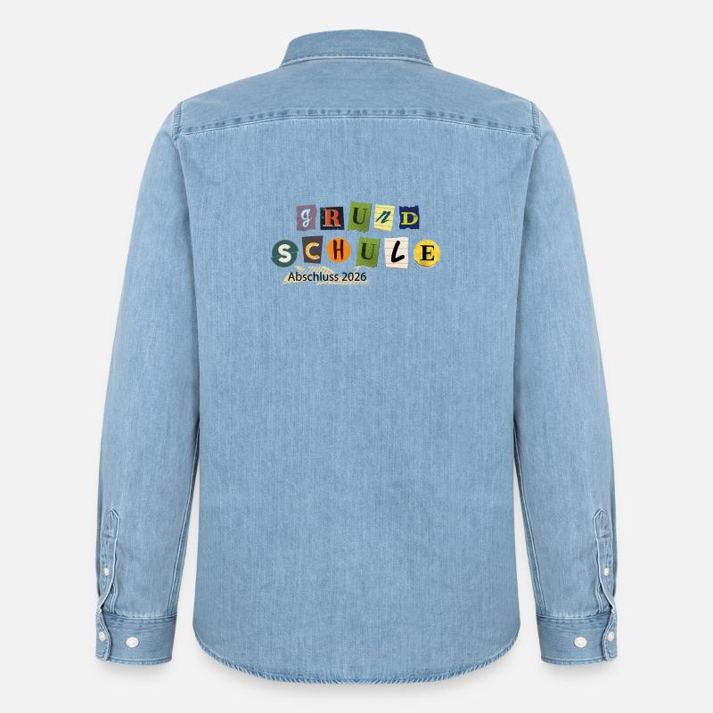 Schulabschluss 2026 - Männer Jeanshemd Organic von Stanley/Stella - verwaschenes Hellblau