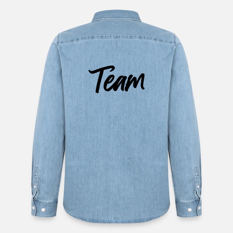Team - Männer Jeanshemd Organic von Stanley/Stella - verwaschenes Hellblau