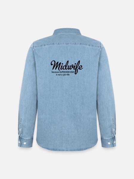 6061912 125585140 midwife - Men’s Organic Denim Shirt by Stanley/Stella - light wash