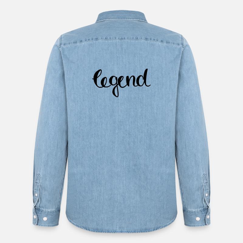 legend - Männer Jeanshemd Organic von Stanley/Stella - verwaschenes Hellblau