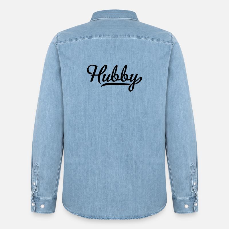 Hubby - Männer Jeanshemd Organic von Stanley/Stella - verwaschenes Hellblau