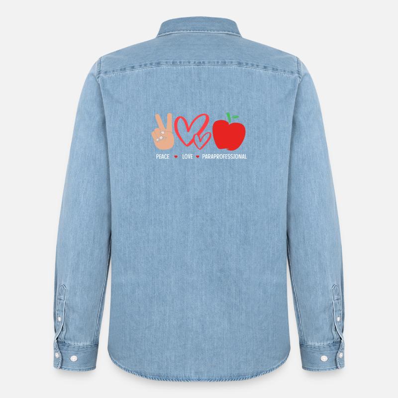 Lehrerassistent Paraprofessional Paraeducator - Männer Jeanshemd Organic von Stanley/Stella - verwaschenes Hellblau