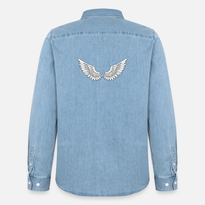 ali angelo - Camicia in denim Stanley/Stella - azzurro chiaro slavato
