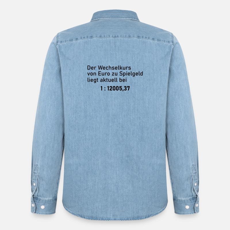 Wechselkurs - Männer Jeanshemd Organic von Stanley/Stella - verwaschenes Hellblau