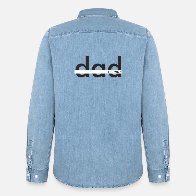 Dead EST 2026 Graphic - Männer Jeanshemd Organic von Stanley/Stella - verwaschenes Hellblau