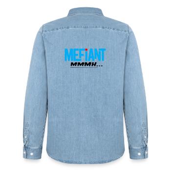 Méfiant - Chemise en denim homme bio Stanley/Stella - bleu clair délavé - Dos - AI Model Male 185 light (185cm)