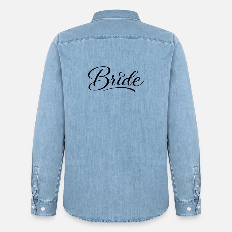 Bride - Männer Jeanshemd Organic von Stanley/Stella - verwaschenes Hellblau