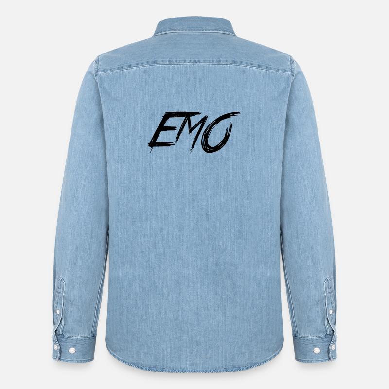 EMO - Camicia in denim uomo bio di Stanley/Stella - azzurro chiaro slavato