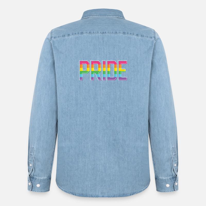 Pride Month LGBT - Pride! - Männer Jeanshemd Organic von Stanley/Stella - verwaschenes Hellblau