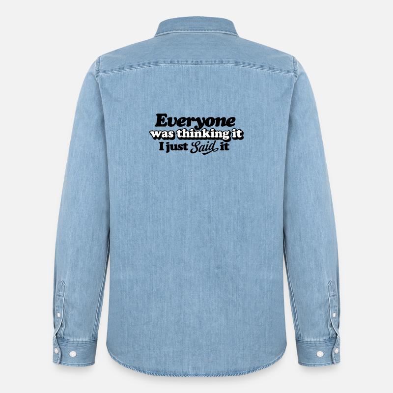 Anwendung von Creative Thinking Design - Männer Jeanshemd Organic von Stanley/Stella - verwaschenes Hellblau