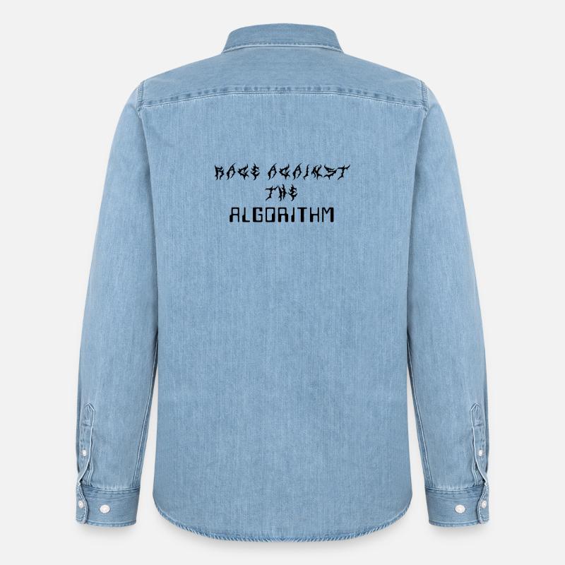 Rage against the Algorithm - Männer Jeanshemd Organic von Stanley/Stella - verwaschenes Hellblau