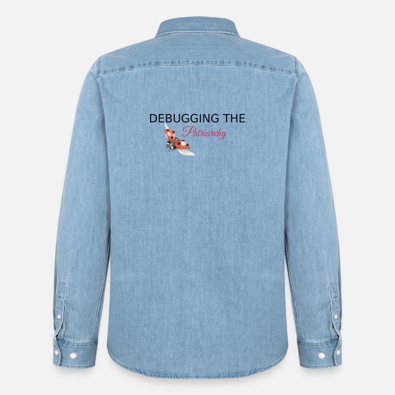 Debugging the Patriarchy - Feminist Tech Style - Männer Jeanshemd Organic von Stanley/Stella - verwaschenes Hellblau