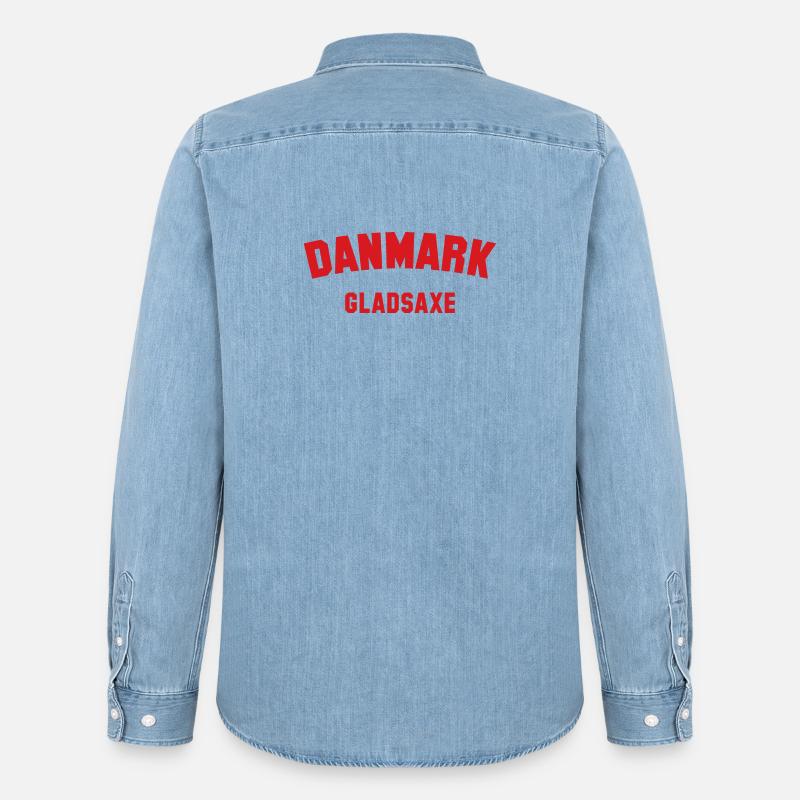 GLADSAXE Danmark Dänemark - Männer Jeanshemd Organic von Stanley/Stella - verwaschenes Hellblau