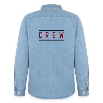 équipage - Chemise en denim homme bio Stanley/Stella - bleu clair délavé - Dos - AI Model Male 185 light (185cm)