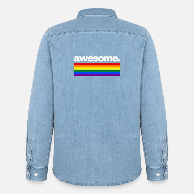 Prima - Männer Jeanshemd Organic von Stanley/Stella - verwaschenes Hellblau