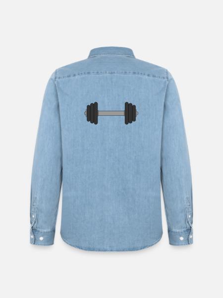 Haltère - Chemise en denim homme bio Stanley/Stella - bleu clair délavé