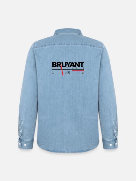 Bruyant - Chemise en denim homme bio Stanley/Stella - bleu clair délavé