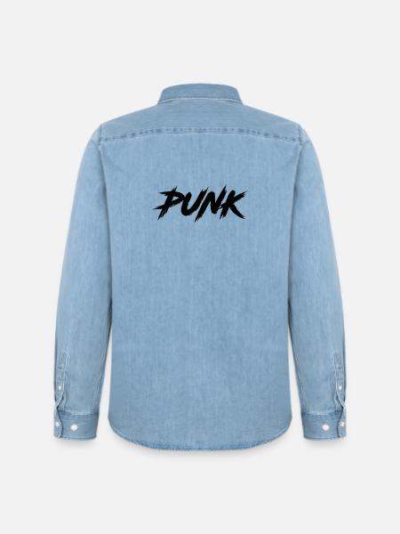 PUNK - Chemise en denim homme bio Stanley/Stella - bleu clair délavé