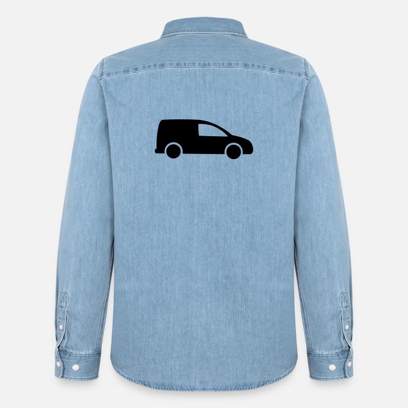 Van Logo Lieferung - Männer Jeanshemd Organic von Stanley/Stella - verwaschenes Hellblau