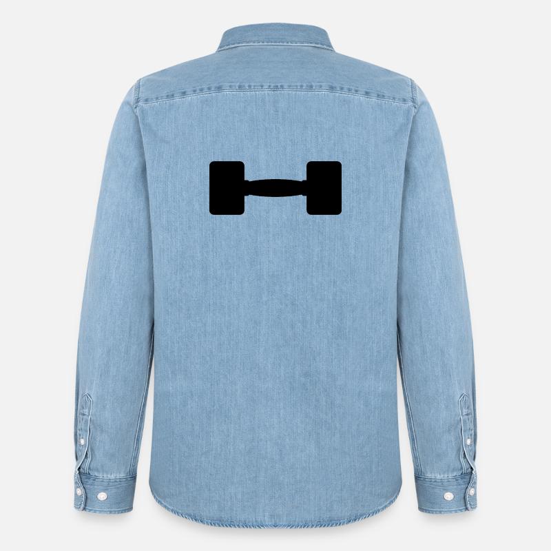 Hantel - Männer Jeanshemd Organic von Stanley/Stella - verwaschenes Hellblau