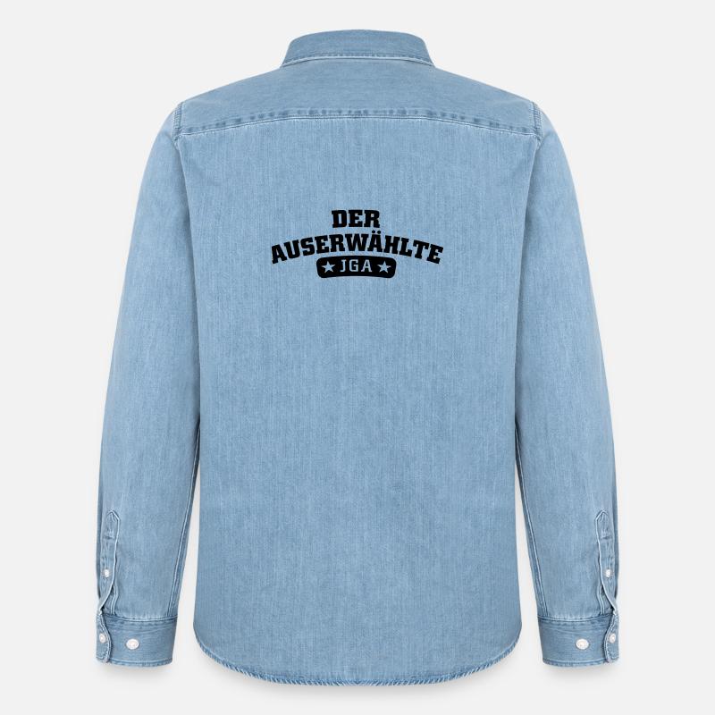 Der Auserwählte JGA - Männer Jeanshemd Organic von Stanley/Stella - verwaschenes Hellblau