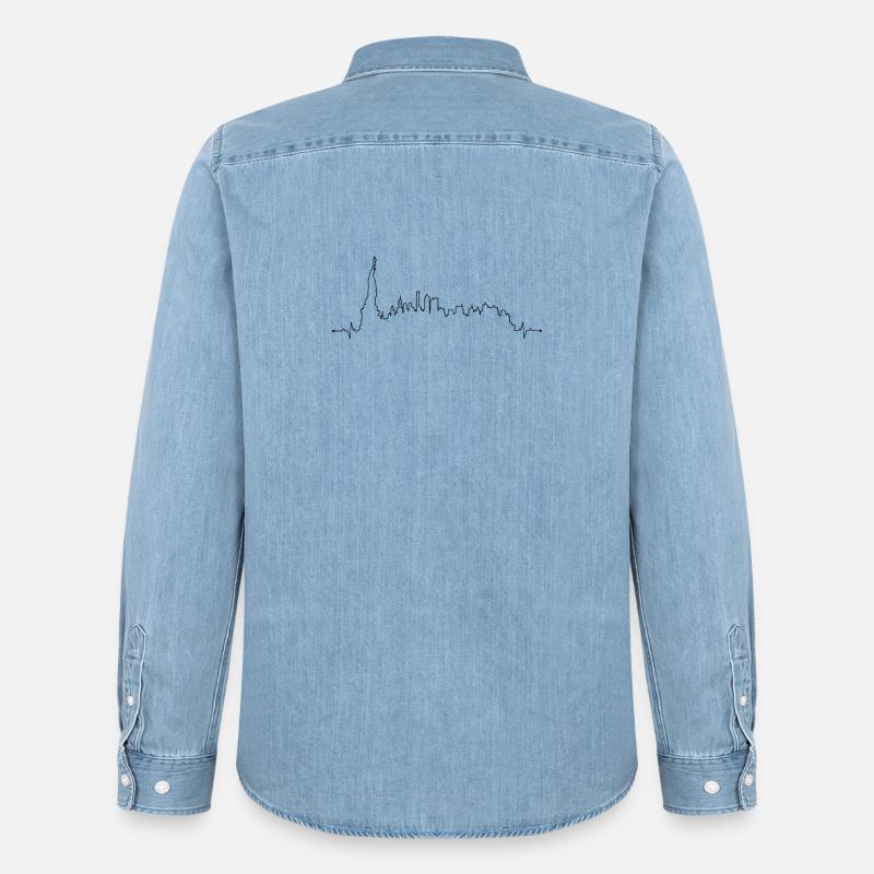 design_missing_request - Männer Jeanshemd Organic von Stanley/Stella - verwaschenes Hellblau