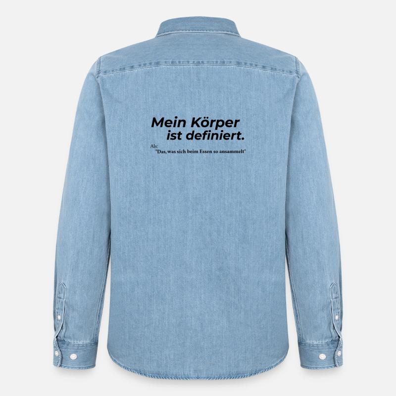 Koerper definiert - Männer Jeanshemd Organic von Stanley/Stella - verwaschenes Hellblau