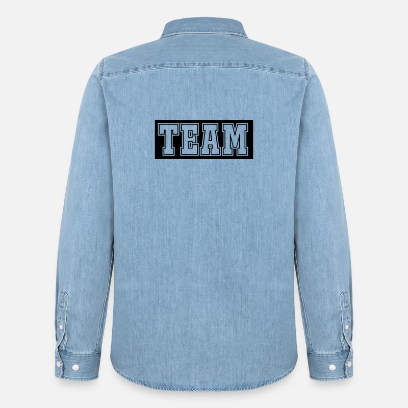 team - Männer Jeanshemd Organic von Stanley/Stella - verwaschenes Hellblau