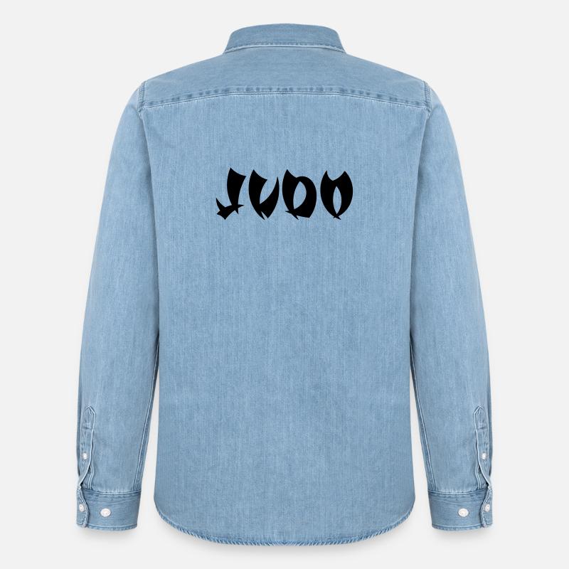 Judo - Männer Jeanshemd Organic von Stanley/Stella - verwaschenes Hellblau