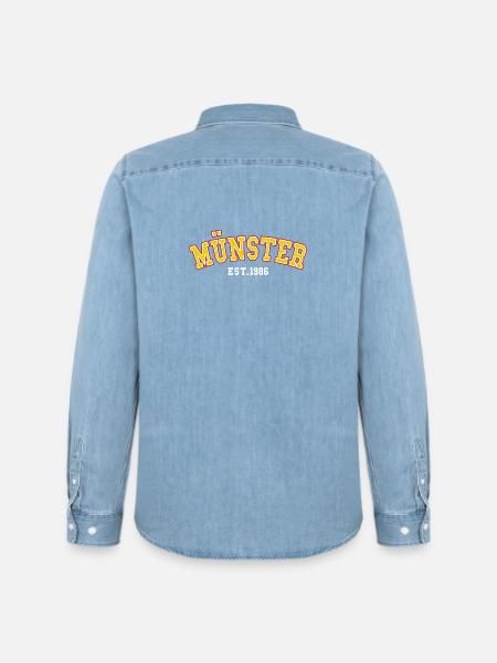 Münster Est. 1986 - Men’s Organic Denim Shirt by Stanley/Stella - light wash