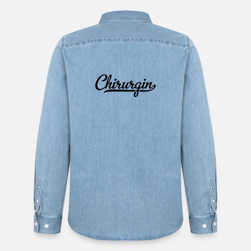 Chirurgin - Männer Jeanshemd Organic von Stanley/Stella - verwaschenes Hellblau