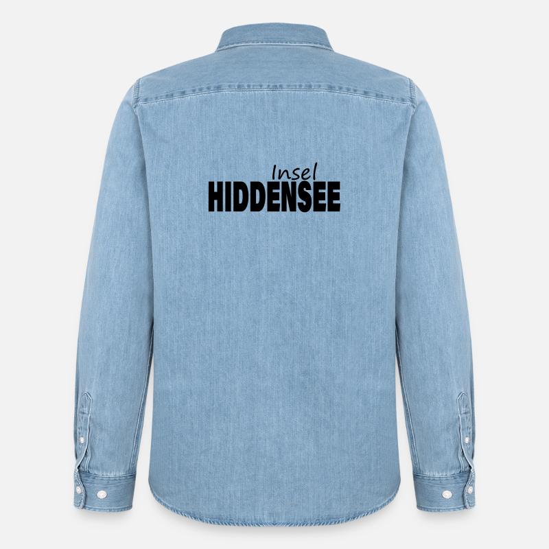 HIDDENSEE - Männer Jeanshemd Organic von Stanley/Stella - verwaschenes Hellblau