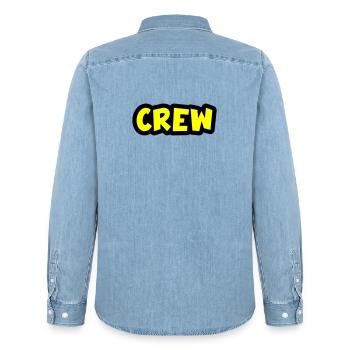 équipage - Chemise en denim homme bio Stanley/Stella - bleu clair délavé - Dos - AI Model Male 185 light (185cm)