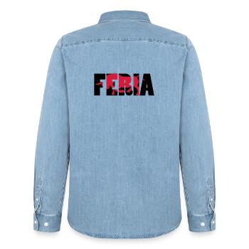 Feria - Chemise en denim homme bio Stanley/Stella - bleu clair délavé - Dos - AI Model Male 185 light (185cm)