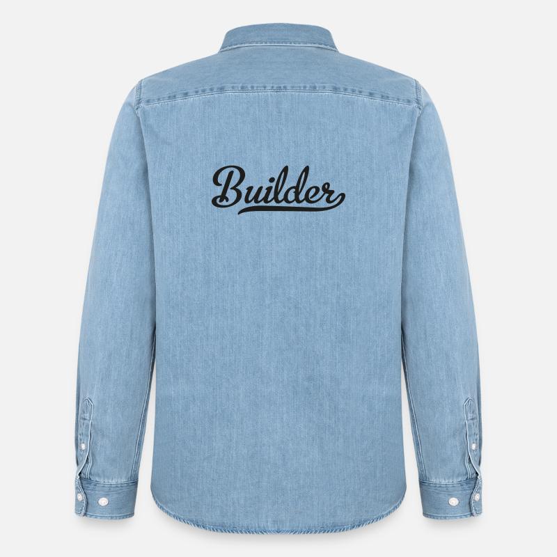 builder - Männer Jeanshemd Organic von Stanley/Stella - verwaschenes Hellblau