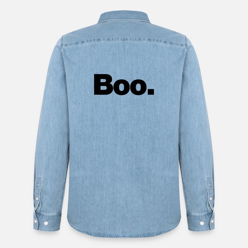 Buhruf - Männer Jeanshemd Organic von Stanley/Stella - verwaschenes Hellblau