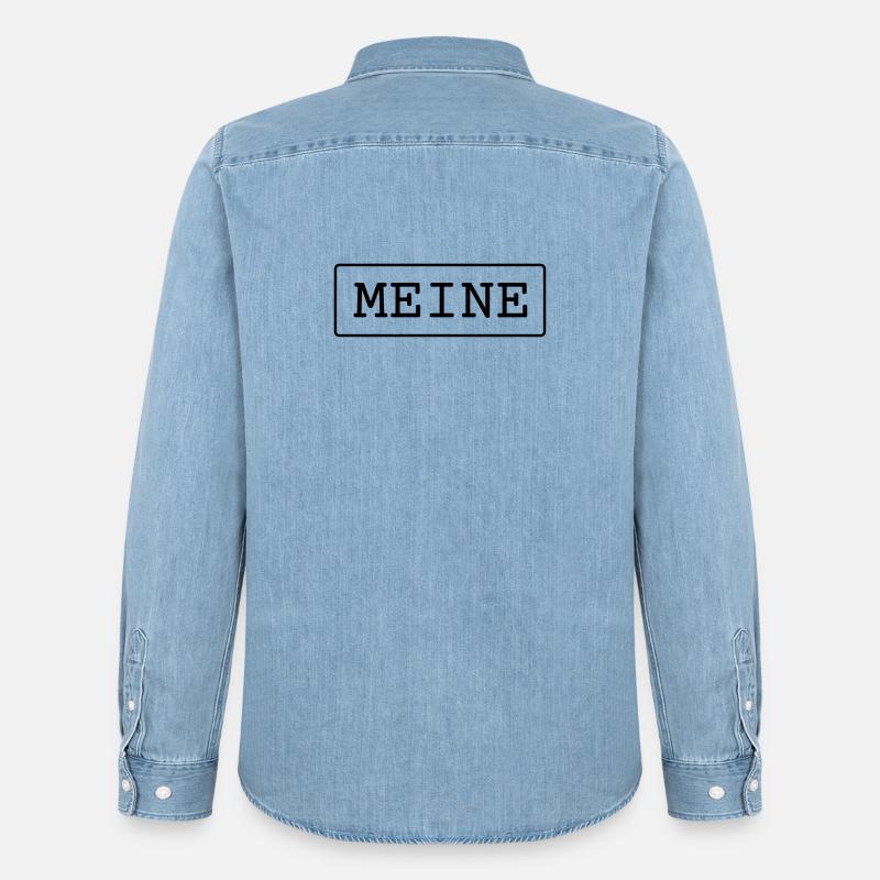 Meine Eigentum Besitz Geschenk - Männer Jeanshemd Organic von Stanley/Stella - verwaschenes Hellblau