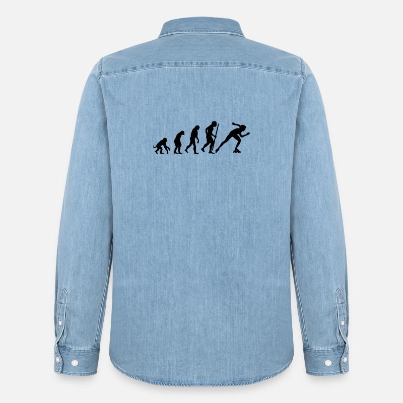Änderungen im Einklang Eisschnelllauf - Männer Jeanshemd Organic von Stanley/Stella - verwaschenes Hellblau