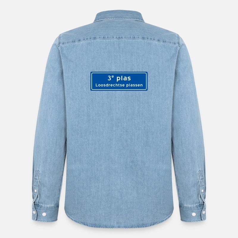Loosdrechtse plassen 3rd plas - Männer Jeanshemd Organic von Stanley/Stella - verwaschenes Hellblau